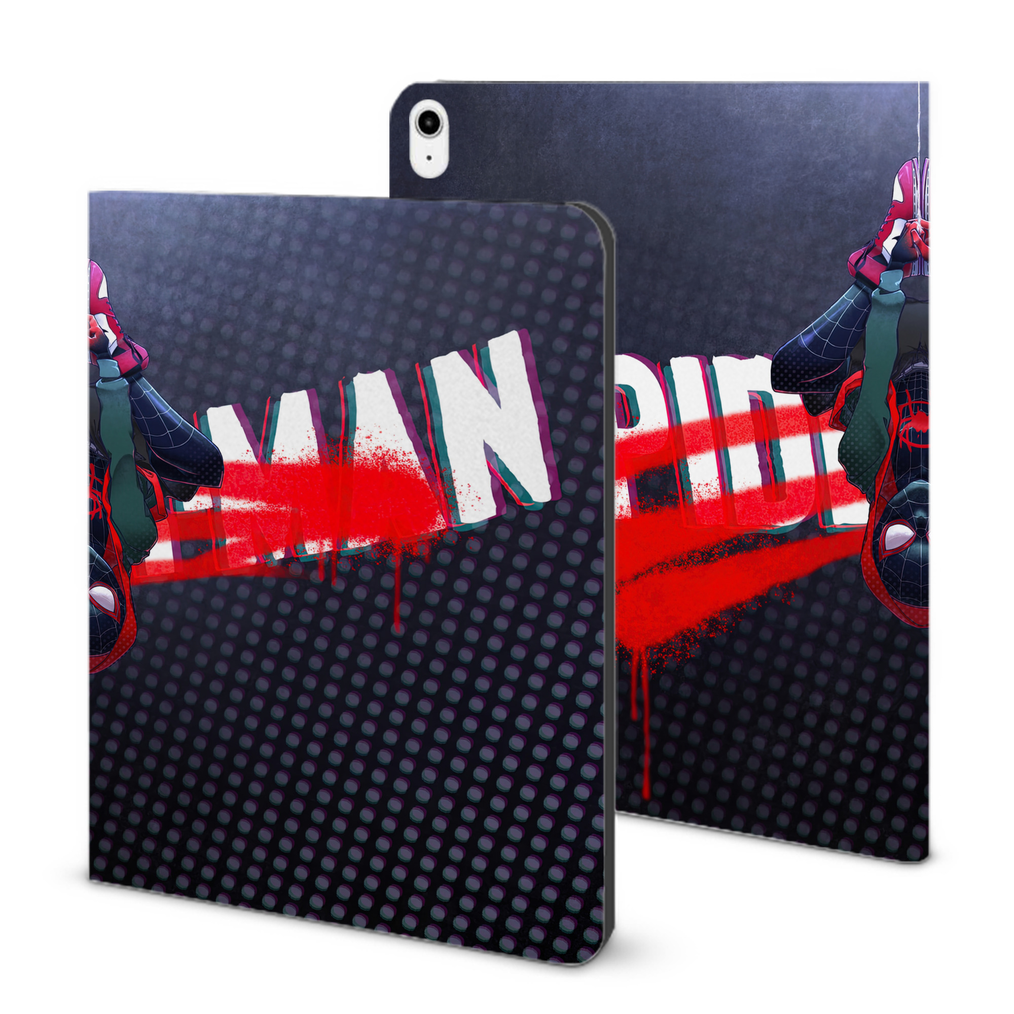 （画像用） Spider Man スパイダーマン IPadケース ペンホルダー付き ブックスタイルデザイン